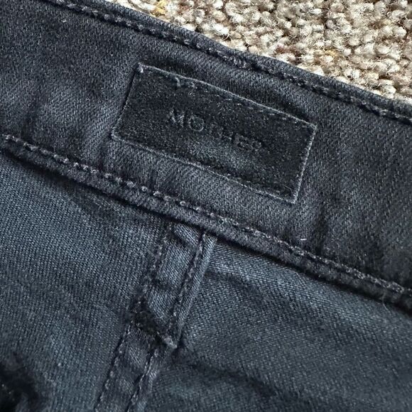 MOTHER Jeans The Insider Crop Black Womens Size 30 - Picture 8 of 12